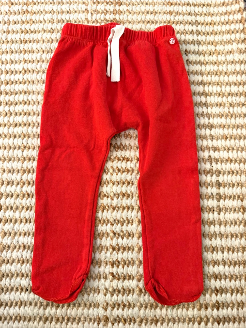 Petit Bateau Baby Toddler Red Jogger Pants 24M 24 Months Cotton